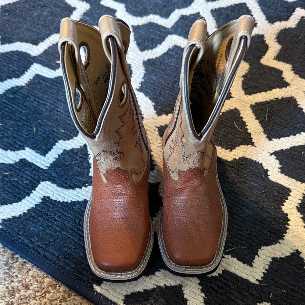 Children's Tan and Brown Cowboy Boots